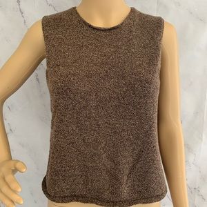Eileen Fisher Brown Wool Sweater Tank Top